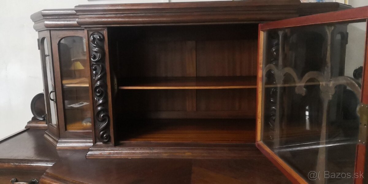 Starožitná komoda s vitrínou - 4