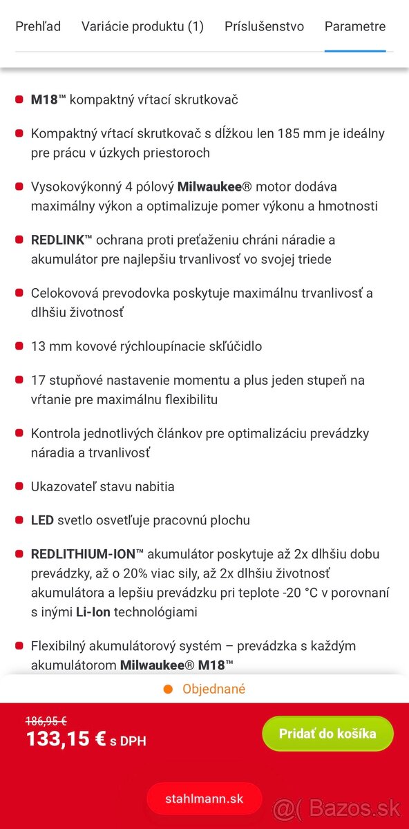 Milwaukee Aku vŕtačka bez príklepu - 4