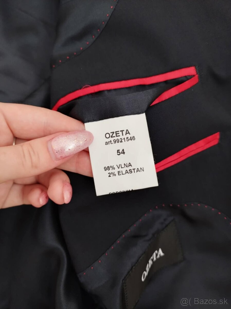 Pánsky tmavomodrý oblek (Ozeta - Marzotto) - 4