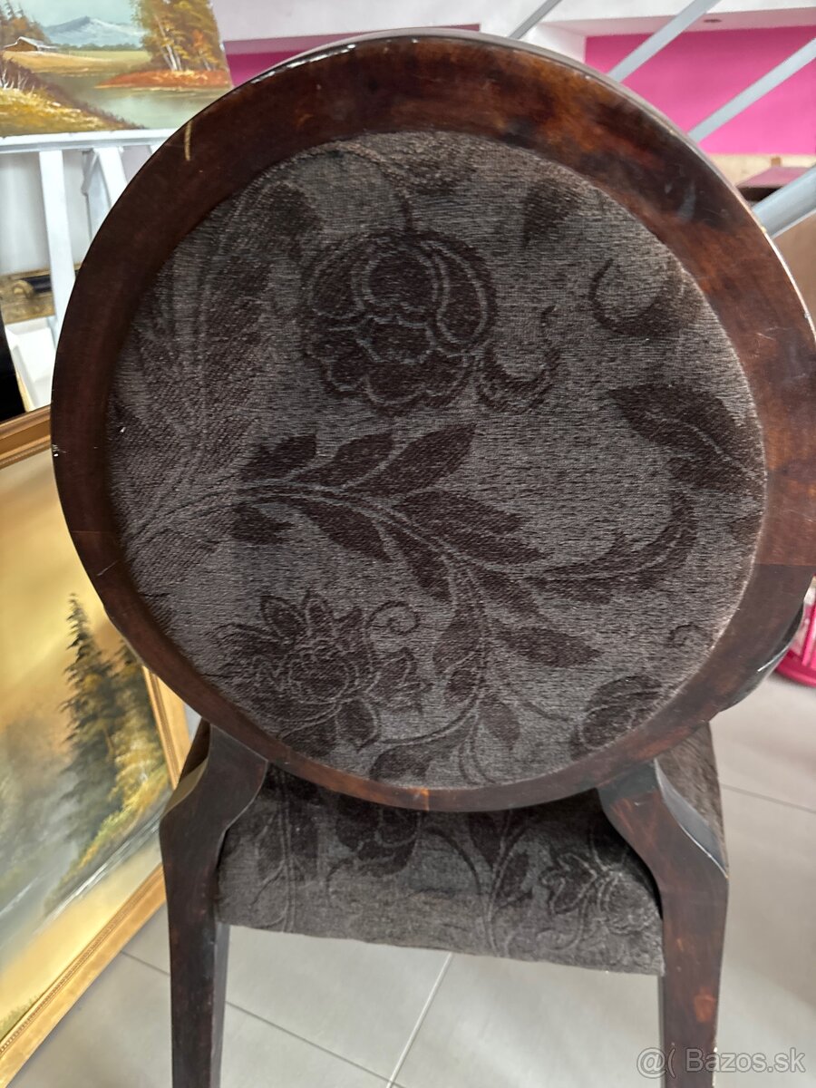 Elegantná starožitná stolička z 40.–50. rokov - 4