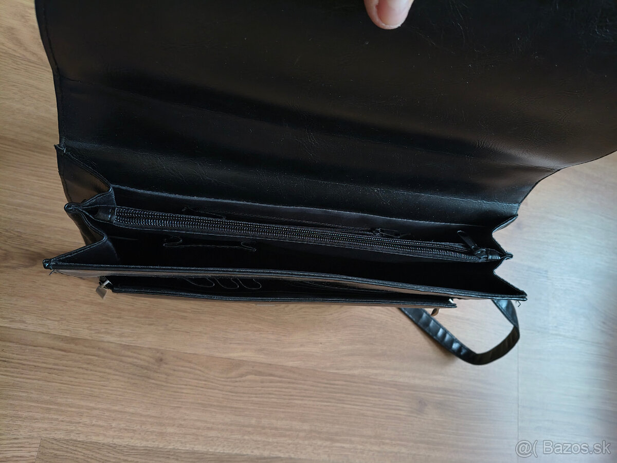 Čierna kožená taška Mercucio - 4