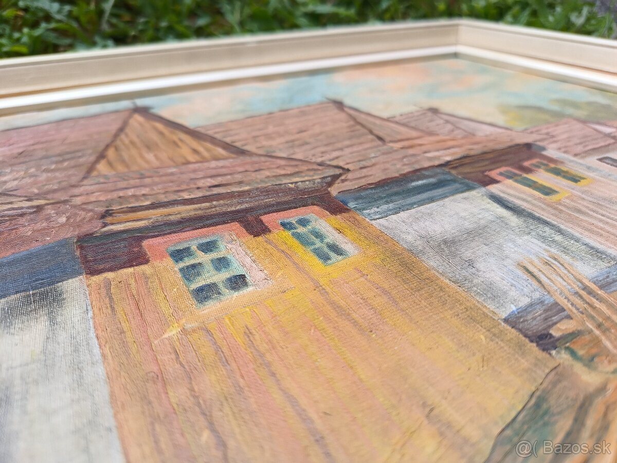 obraz olejomaľba Drevenice - 4