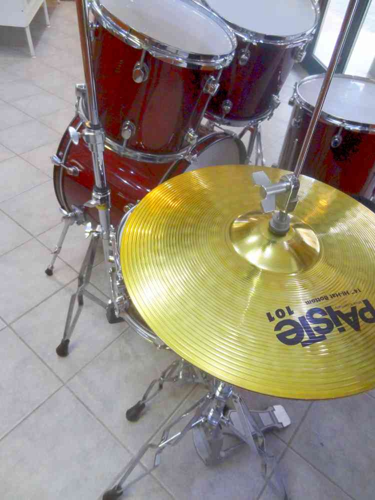 Bicia sada Basix 22 - kompletná sada+stolička+Paiste činely - 4