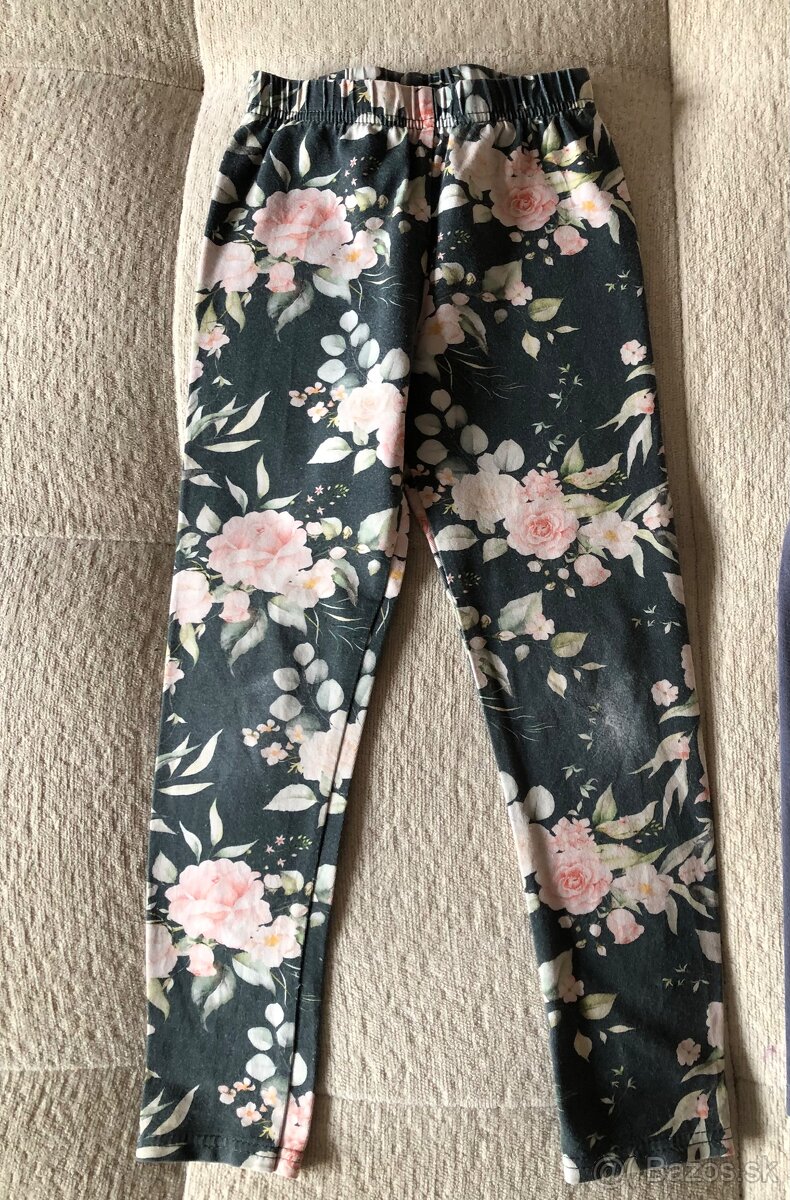 ——-2x bavlnené handmade legíny, Lily Grey, 104, 3 E—- - 4