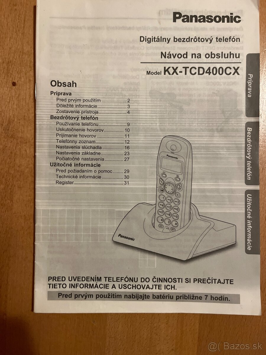 Bezšnúrový telefón pre pevnú linku - 4