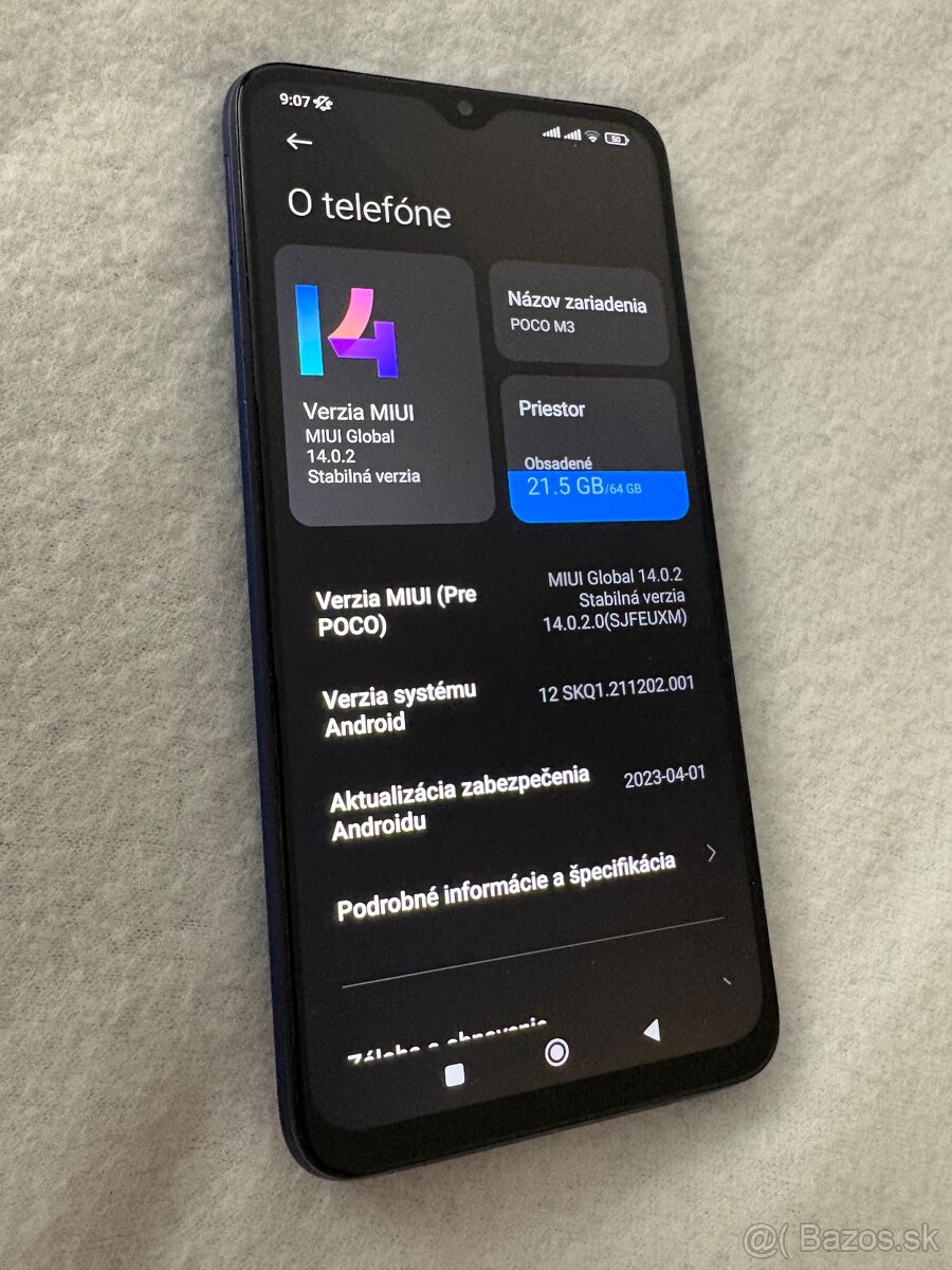 Predám POCO M3 4/64GB blue - 4