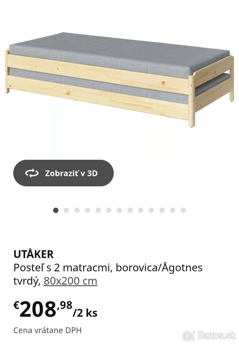 Stohovateľná posteľ IKEA - 4