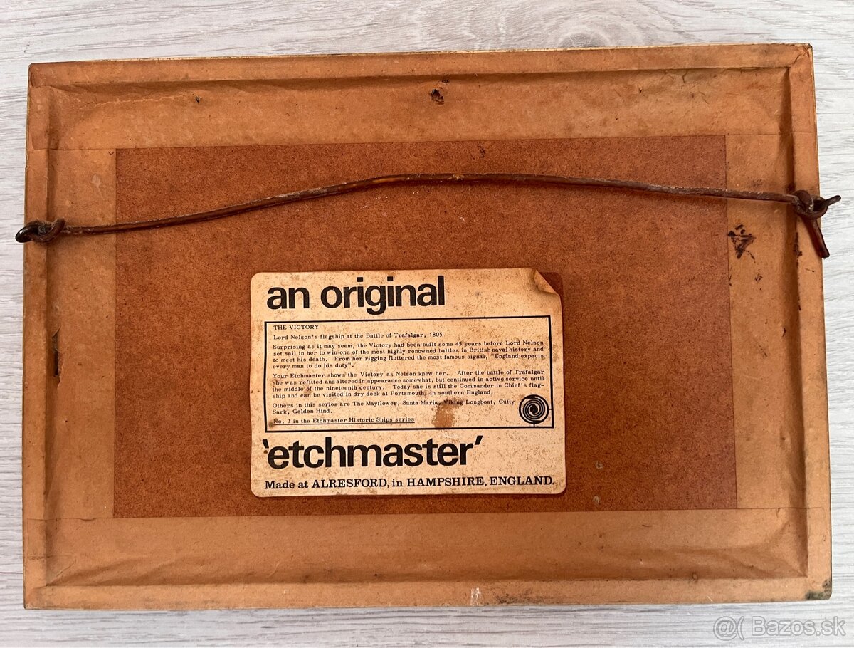 Set 2ks vintage medených rytín – Etchmaster (Anglicko) - 4