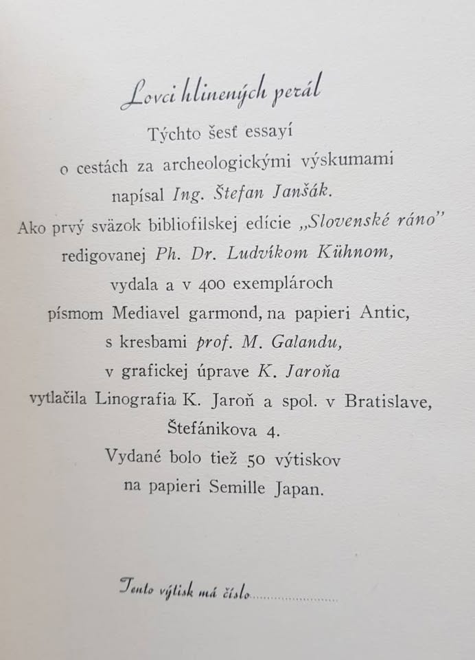 Štefan Janšák - Lovci hlinených perál - 4