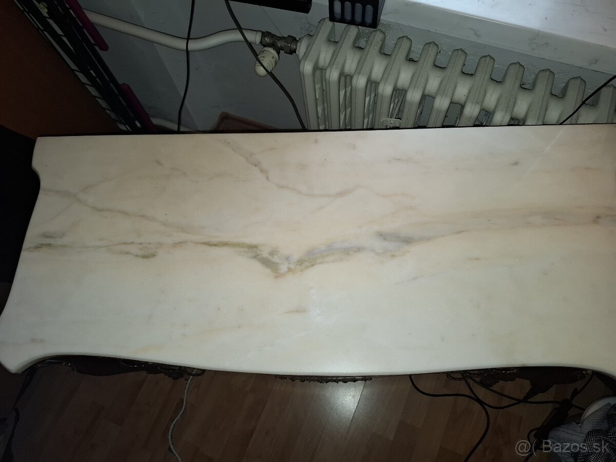 starožitná komoda s mramorom Francúzsko zdobená bronzom - 4