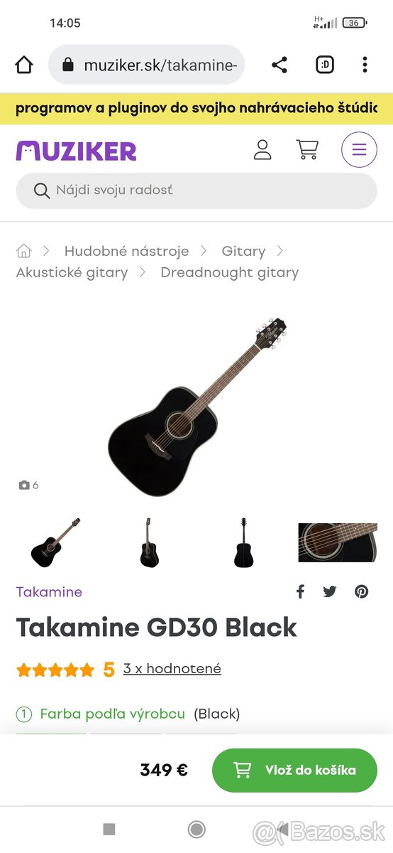Akustická gitara Takamine - 4