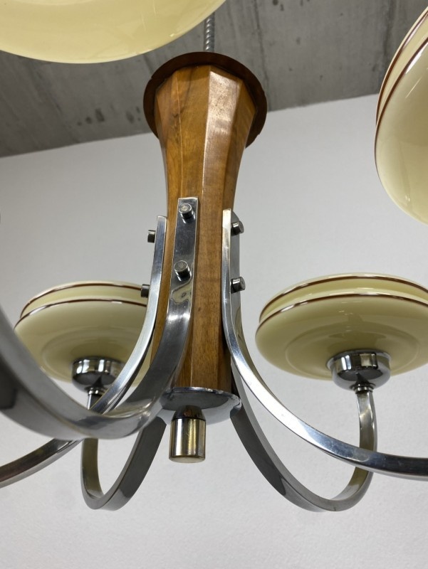 Art deco 5 tanierový luster - 4