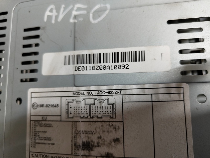 Autorádio Chevrolet Aveo MP3 94823339 AGC-9232RT 40€ - 4