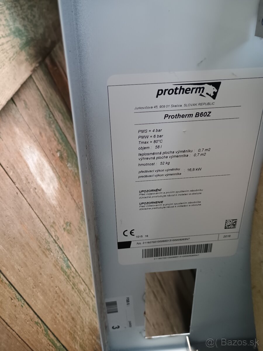 Predám 60l plynový bojler - protherm - 4