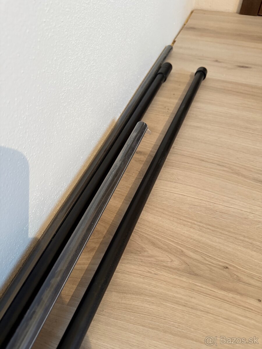 Dvojitá čierna matná garniža 2ks - 4