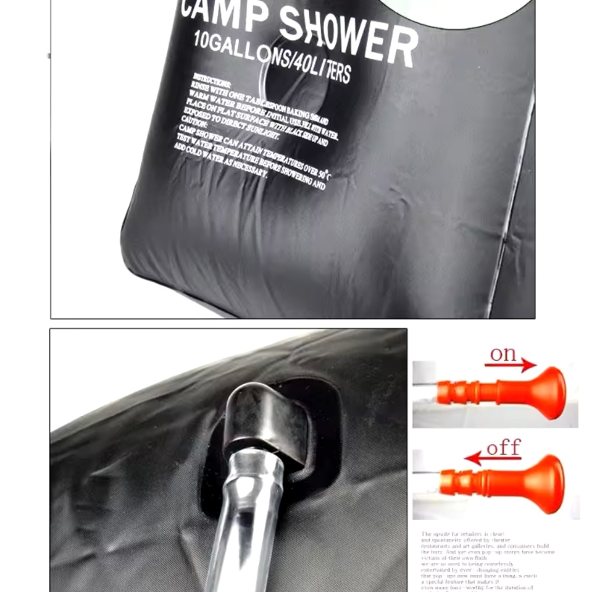 40 l sprcha prenosná na kempovanie - 4