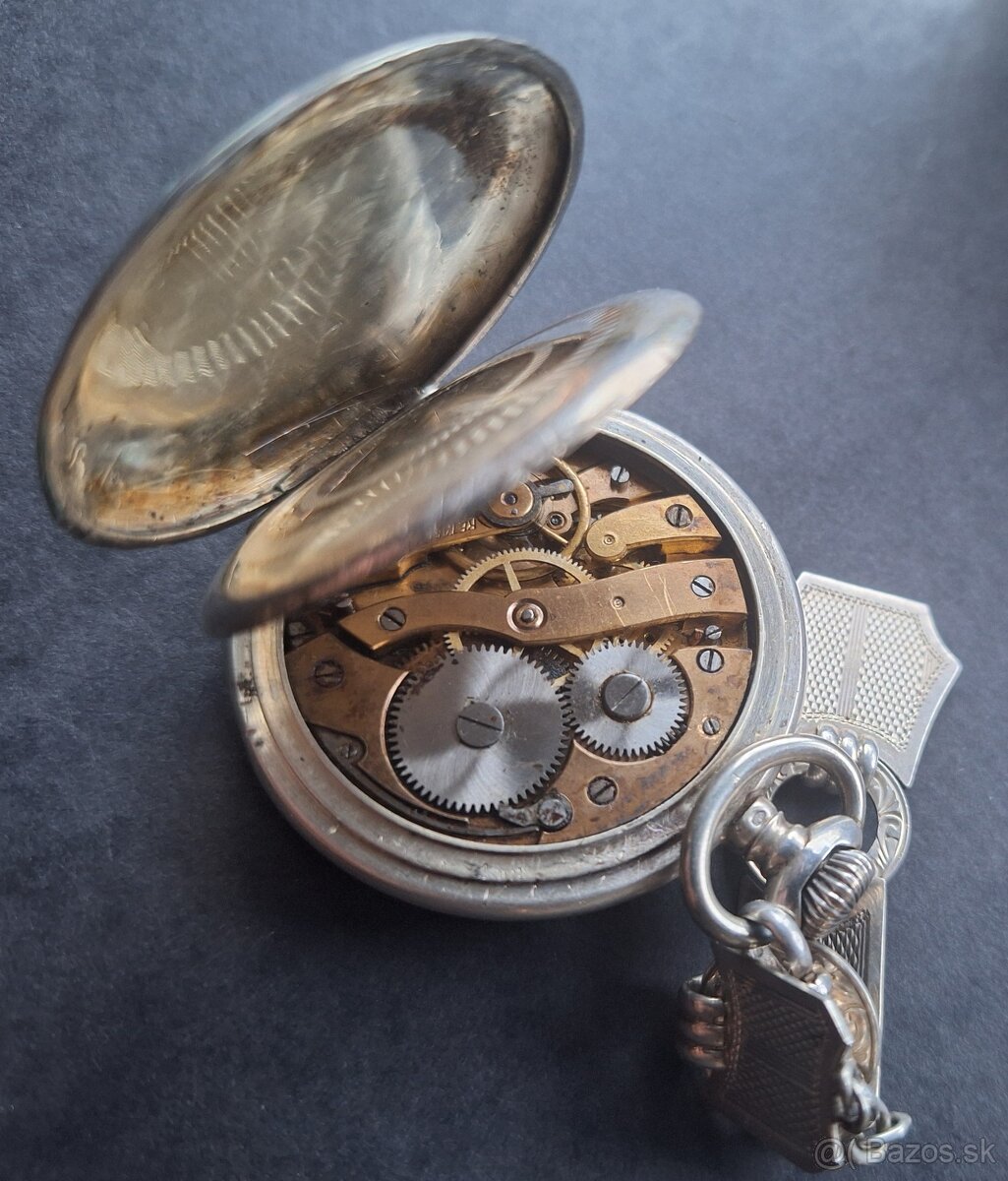 Strieborné vreckové hodinky - 4