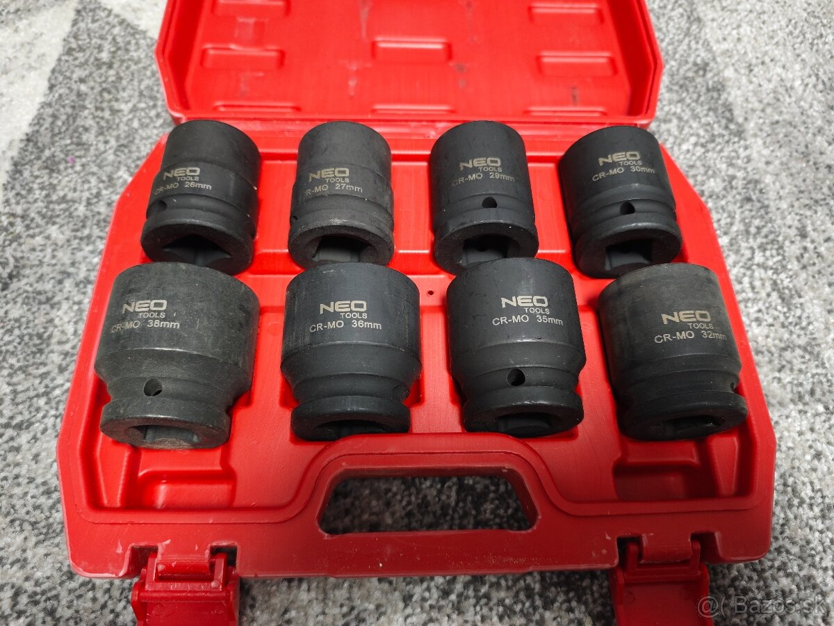 Sada rázových nástrčných hlavíc NEO TOOLS – 3/4 - 4