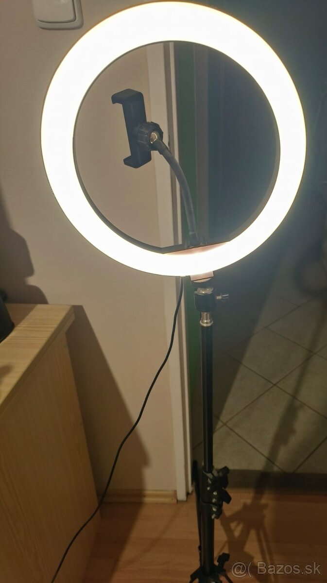 Apexel Ring Light 10“ with 2.1m Stand and Holder - 4