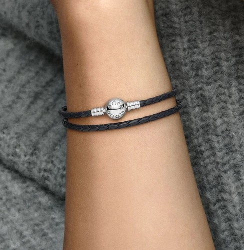 Pandora kožený originál náramok "Moments" - 4