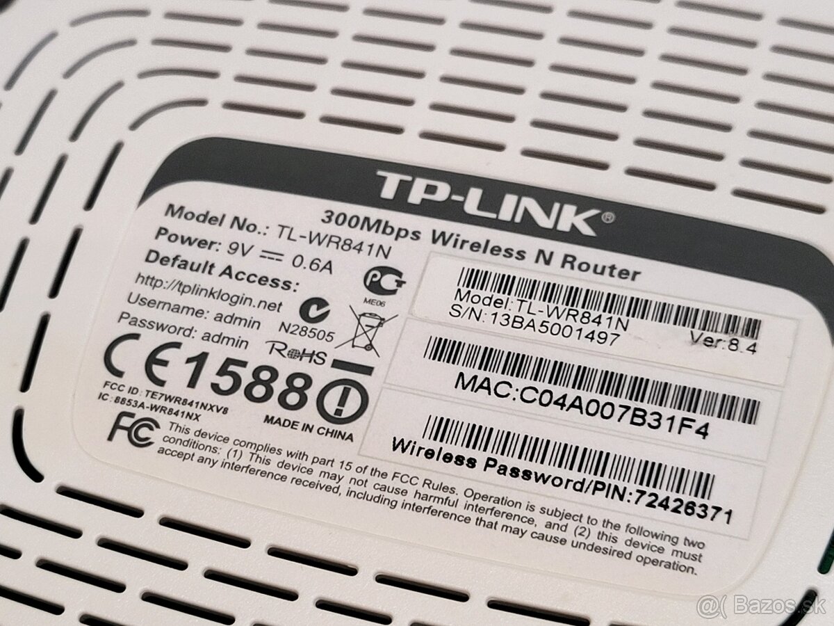 wifi router TP-Link TL-WR841N, verzia 8.4 - 4