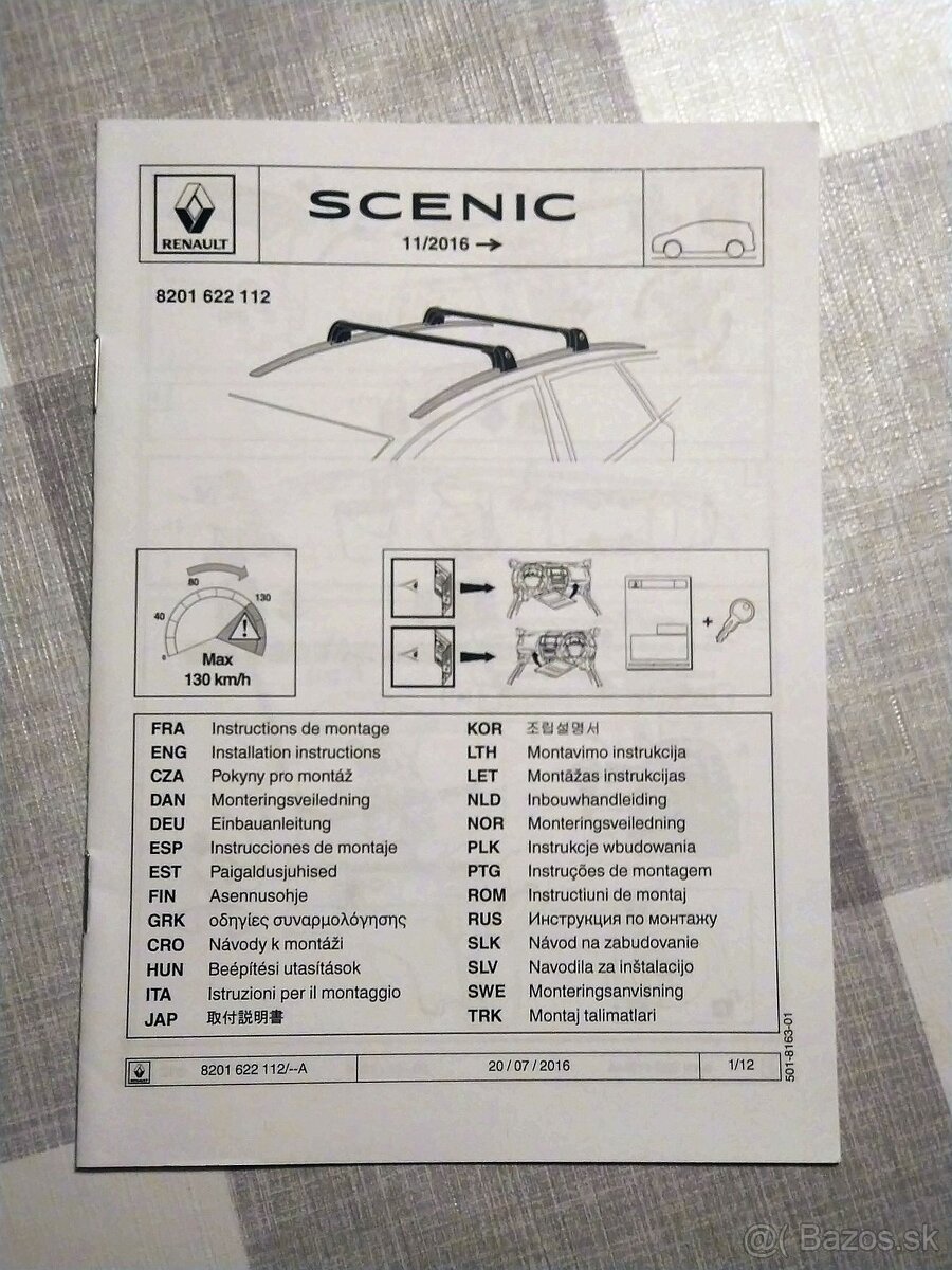 Originálne strešné nosiče Grand Scenic IV - 4