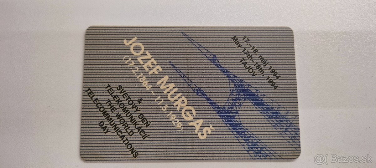 Telefónna karta Jozef Murgaš - 4