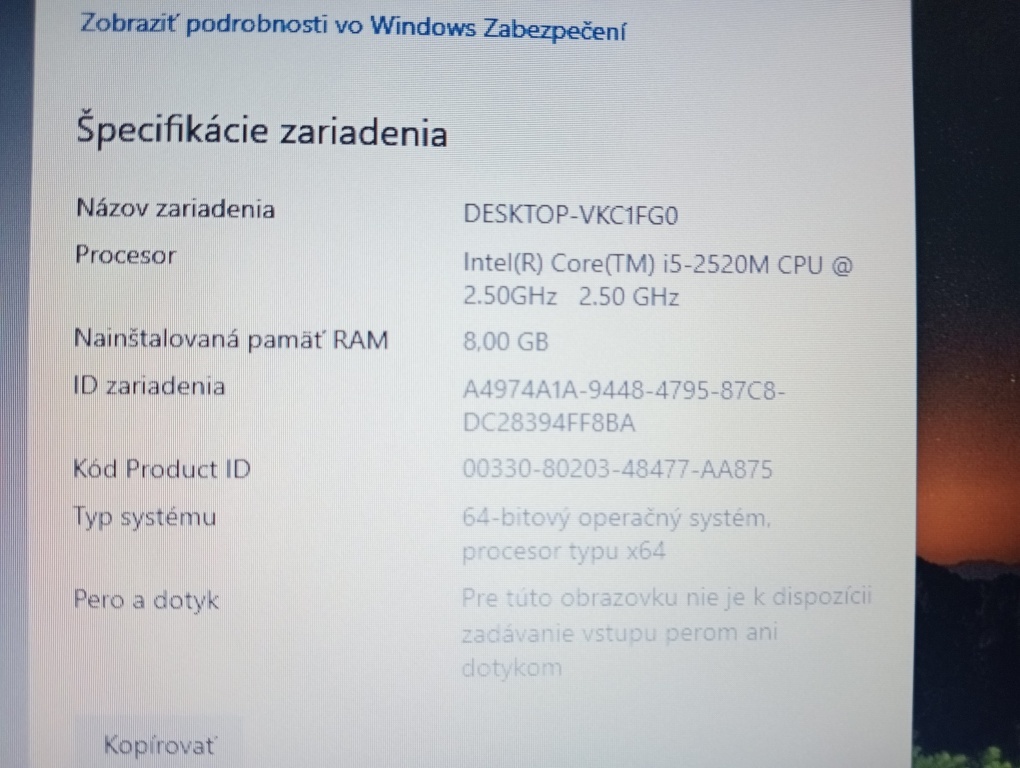 predám Hp elitebook 8460p , Intel i5 , 8gb ram ,256gb ssd - 4