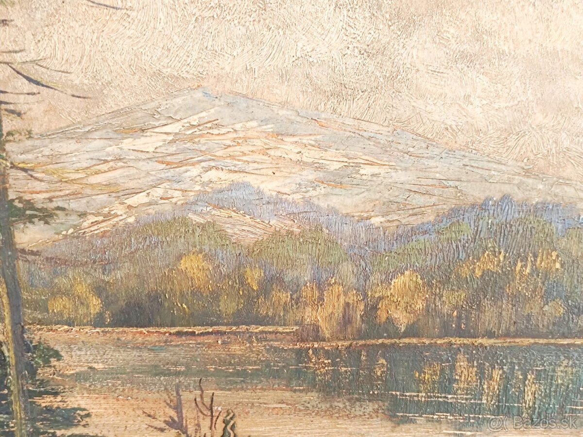 Obraz, VYSOKÉ TATRY 1973- BOHUMIL POSPÍŠIL,olej 50x70 - 4