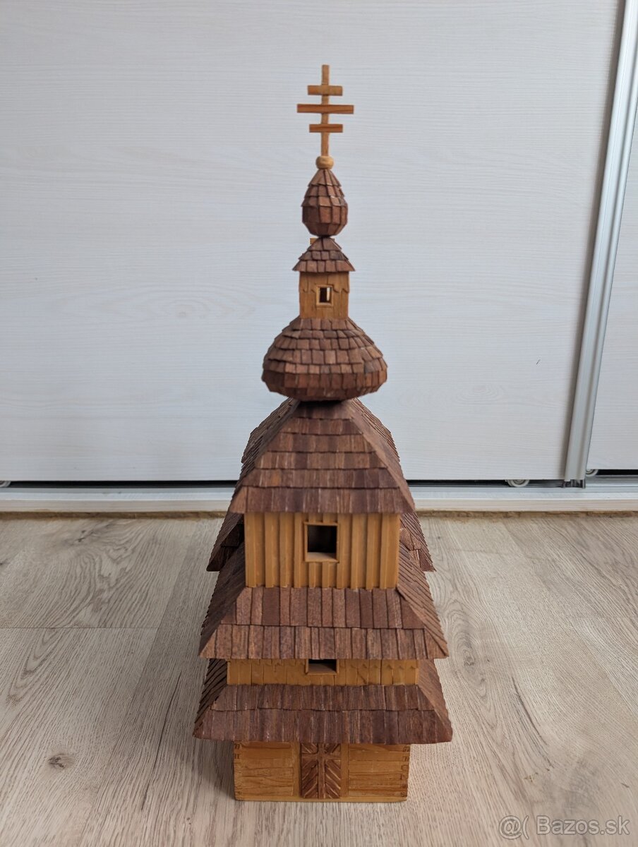 Drevený kostolík -ručná práca - Nová Sedlica - 4