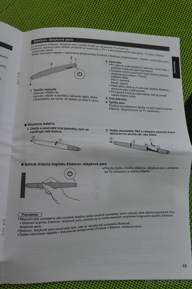 dotykové pero k televízoru Panasonic, typ TY-TP10E - 4