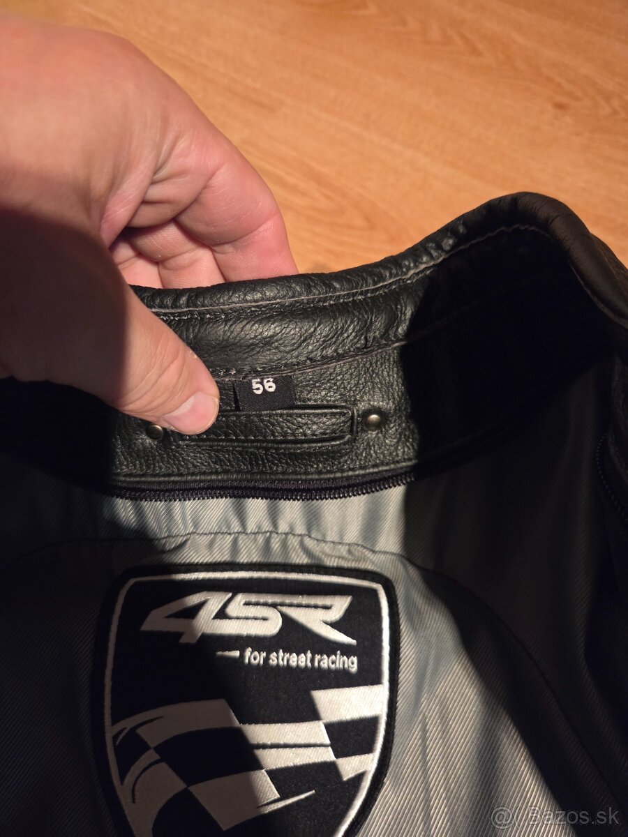 Kožená moto bunda 4SR Roadster III Red velkost 56 - 4