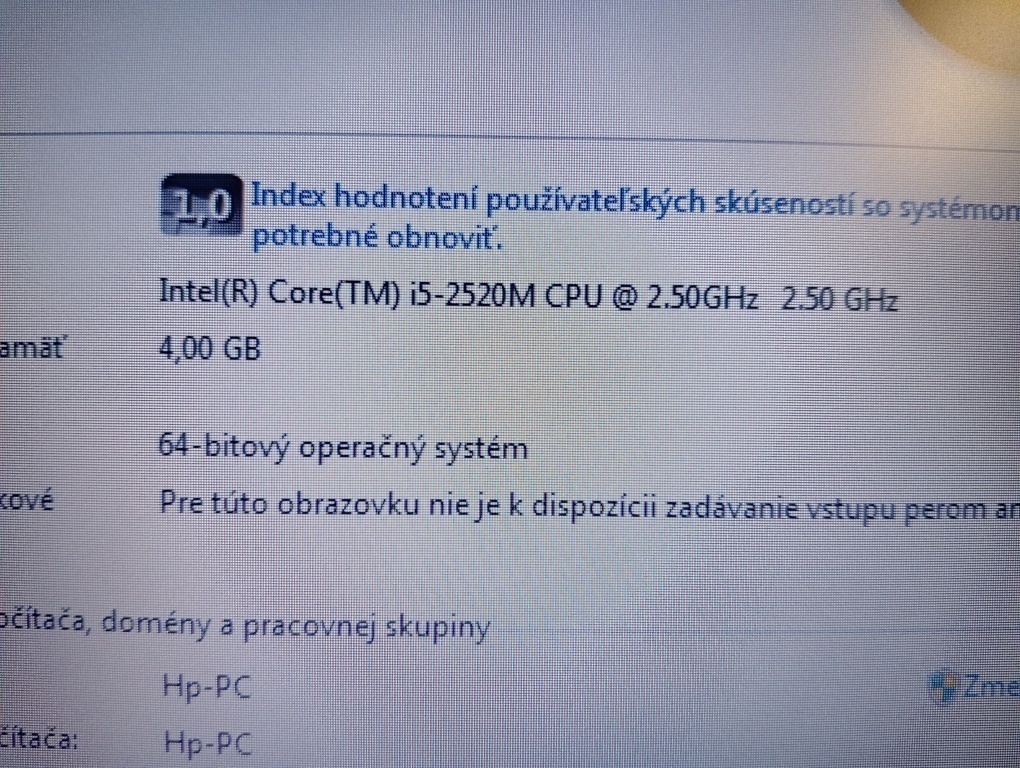 predám na diely notebooky HP 2. - 4