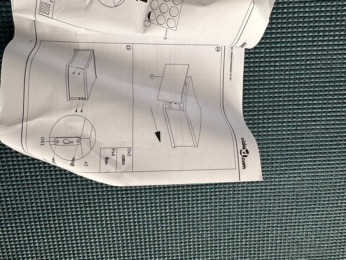 Nástenné nočné stolíky 2 ks, - 4