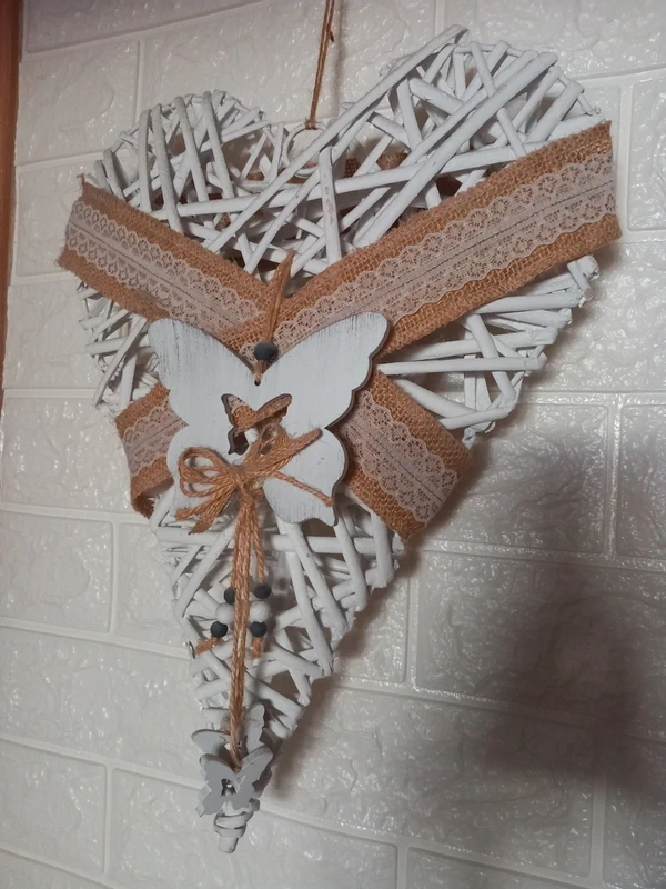 Staršie závesné veľké vypuklé srdce 40x30 cm - 4