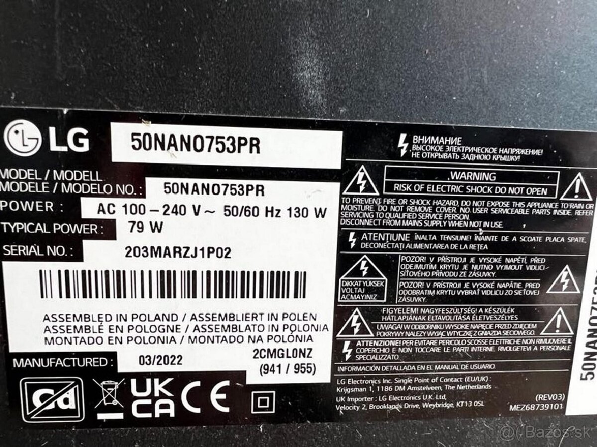 4K UltraHD Smart TV LG 50NANO753PR - 4