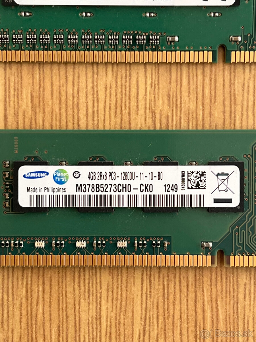 Predám pamäťové moduly DDR3 4GB - 4