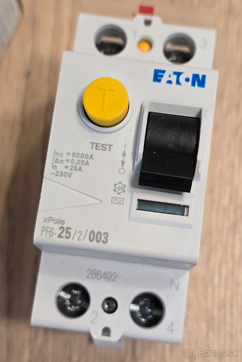 Predám Prúdový chránič EATON 25A/30mA typ AC - 4