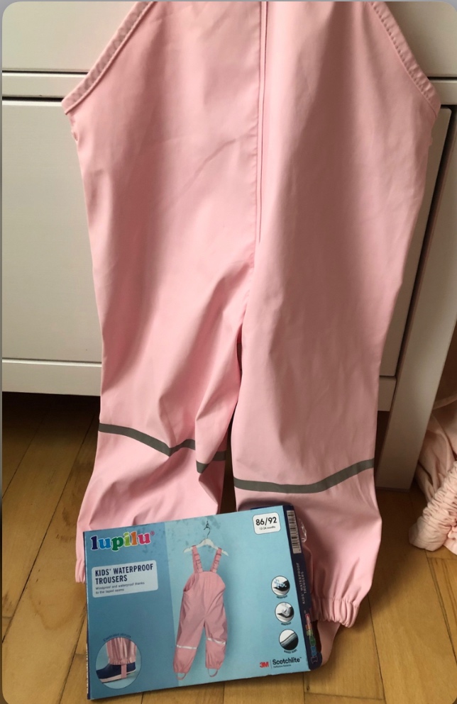 ———-Ružové nohavice do dažďa Lupilu, 86/92, 5 E—— - 4