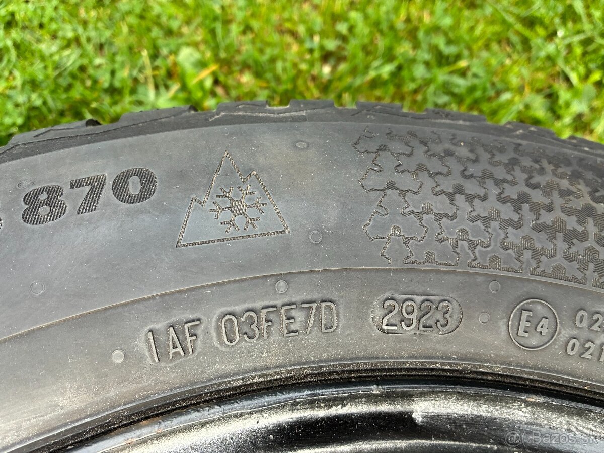 Continental WinterContact 205/60 R16 – 1 sezóna, disky v cen - 4