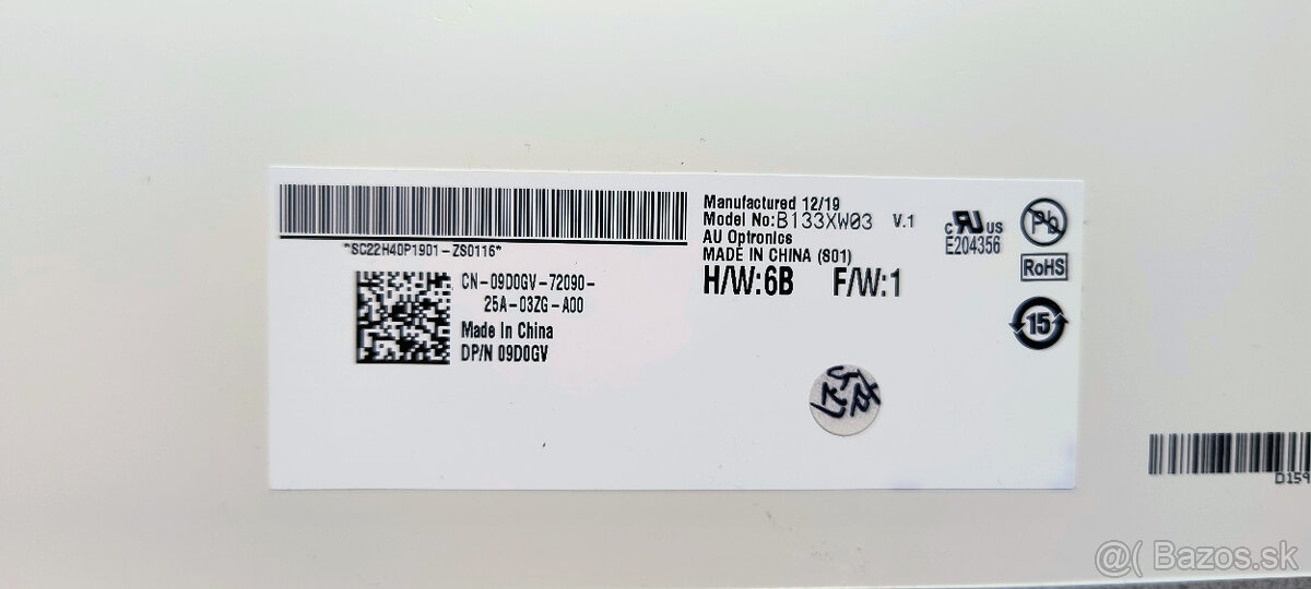 LCD display pre notebook 13.3" 1366x768 WXGA LED 40pin Slim - 4