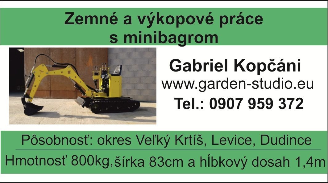 Zemné a výkopové práce s minibagrom o hmotnosti 800Kg Krtíš - 4