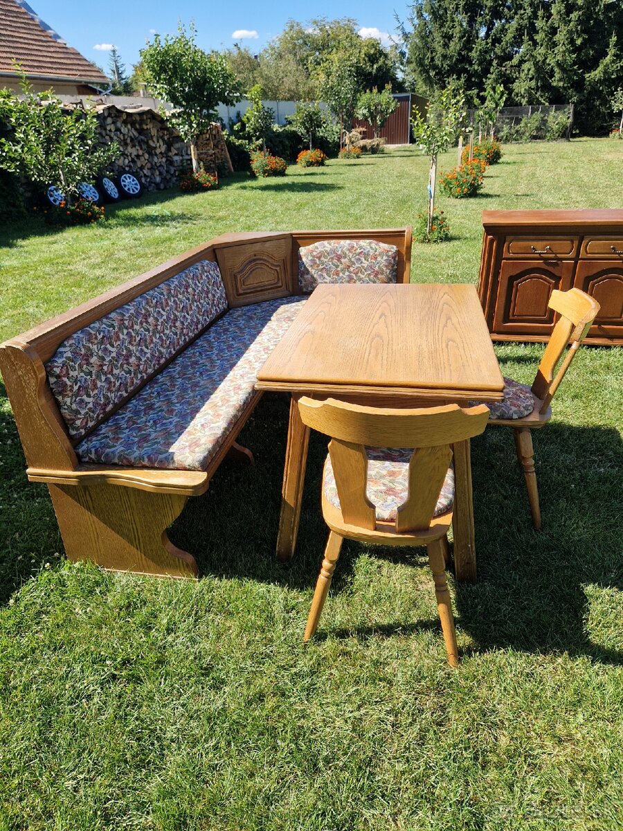 Rohová lavica, jedálenský set - 4