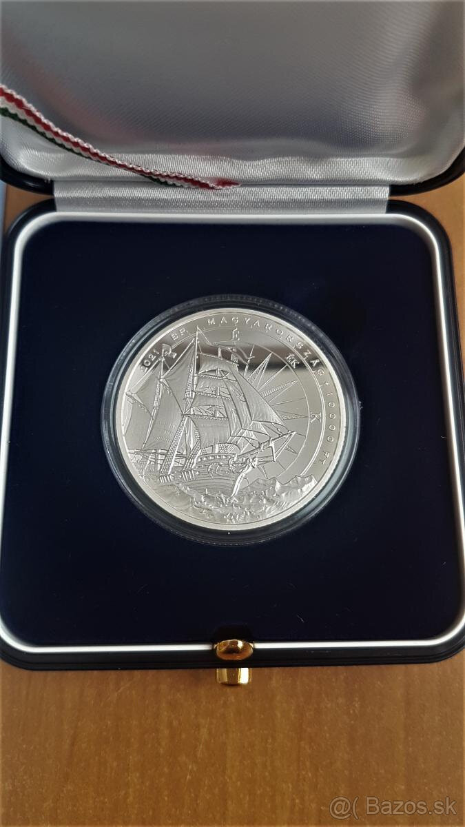 10.000 Ft Móric Beňovský proof (2021) - pod cenu striebra - 4