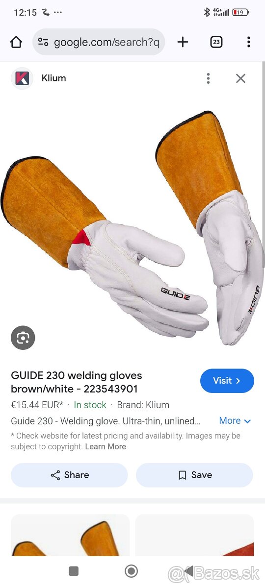 Rukavice zváračské Tig - 4