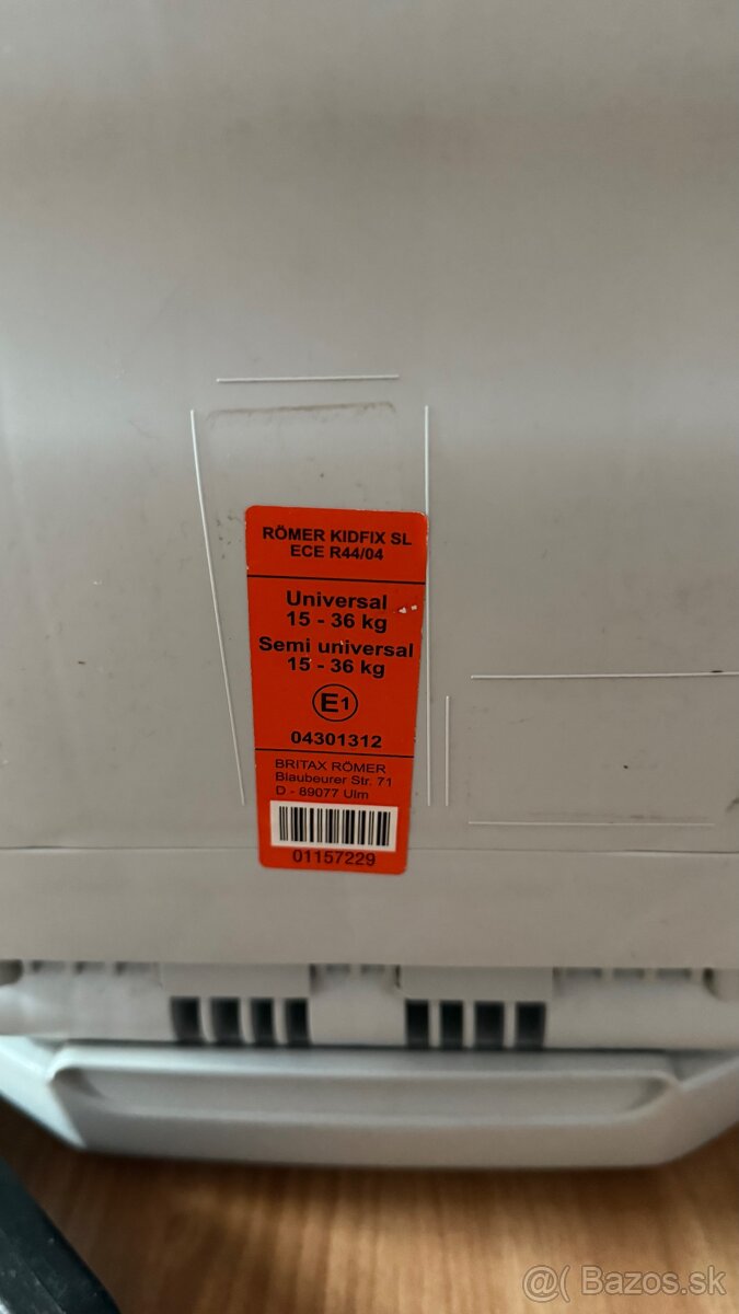 predám romer britax kidfix SL - 4