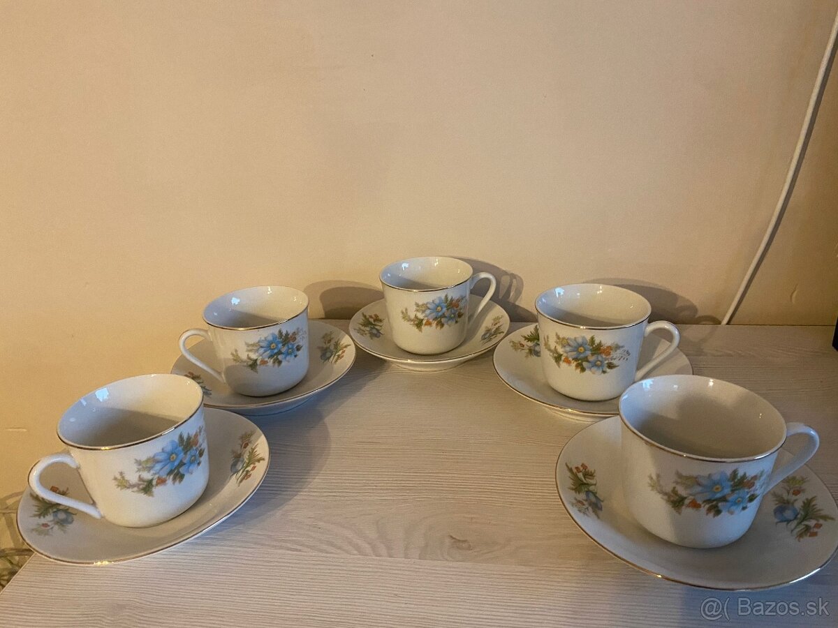 OZDOBNÉ ŠÁLKY NA KÁVU - čínsky porcelán - 4