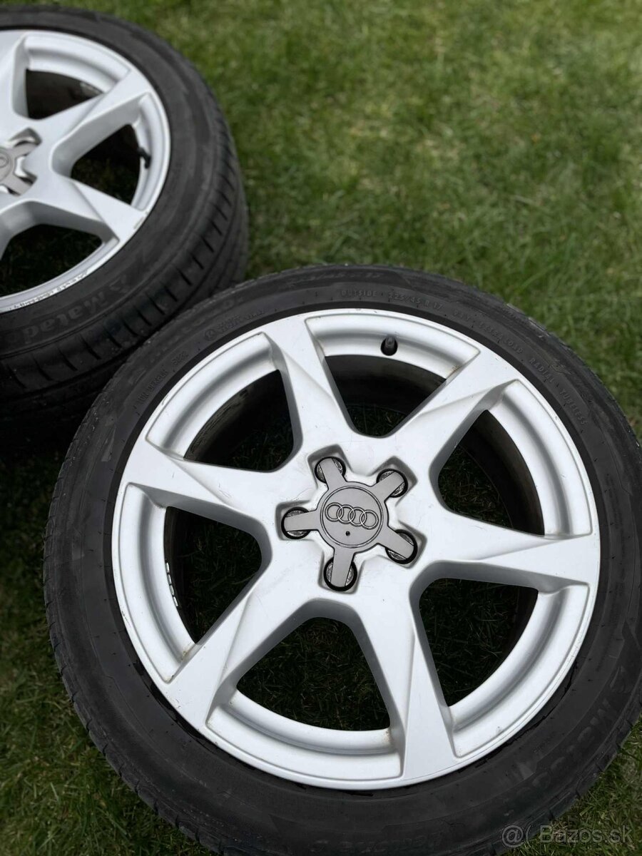 Original AUDI 5x112, r17 + letné pneu - 4