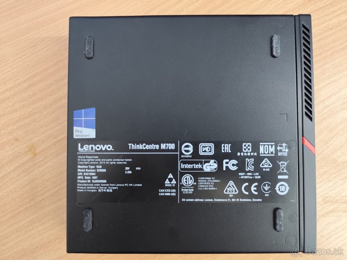 Lenovo M700 Tiny i5-6500T Wifi + BT 8GB 250GB SSD W10/W11 - 4