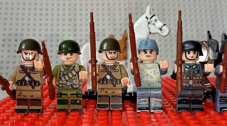 Vojaci + kone z 2. svetovej vojny-sada 12 ks - 4